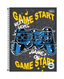 imagem principal do produto Caderno Espiral Capa Dura Universitário 1 Matéria Pepper Masculino 80 Folhas