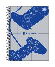 imagem principal do produto Caderno Espiral Capa Dura Universitário 1 Matéria PlayStation 80 Folhas