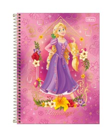 imagem principal do produto Caderno Espiral Capa Dura Universitário 1 Matéria Princesas 80 Folhas