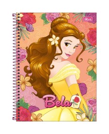 imagem principal do produto Caderno Espiral Capa Dura Universitário 1 Matéria Princesas 80 Folhas