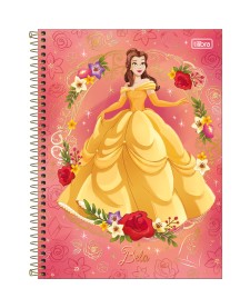 imagem principal do produto Caderno Espiral Capa Dura Universitário 1 Matéria Princesas 80 Folhas