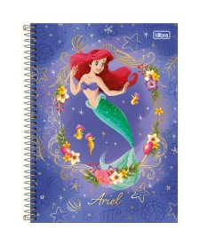 imagem principal do produto Caderno Espiral Capa Dura Universitário 1 Matéria Princesas 80 Folhas