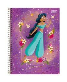 imagem principal do produto Caderno Espiral Capa Dura Universitário 1 Matéria Princesas 80 Folhas