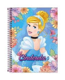 imagem principal do produto Caderno Espiral Capa Dura Universitário 1 Matéria Princesas 80 Folhas