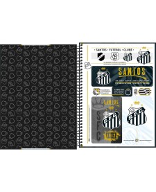 imagem de detalhe produto Caderno Espiral Capa Dura Universitário 1 Matéria Santos 80 Folhas