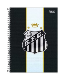 imagem principal do produto Caderno Espiral Capa Dura Universitário 1 Matéria Santos 80 Folhas