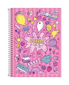 imagem principal do produto Caderno Espiral Capa Dura Universitário 1 Matéria Show Feminino 80 Folhas