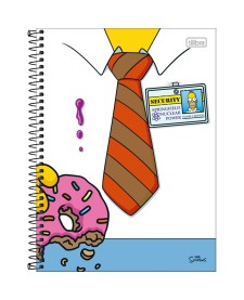 imagem principal do produto Caderno Espiral Capa Dura Universitário 1 Matéria Simpsons 80 Folhas