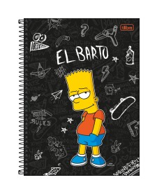 imagem principal do produto Caderno Espiral Capa Dura Universitário 1 Matéria Simpsons 80 Folhas