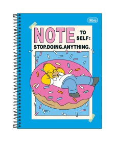 imagem principal do produto Caderno Espiral Capa Dura Universitário 1 Matéria Simpsons 80 Folhas