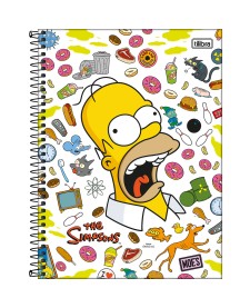 imagem principal do produto Caderno Espiral Capa Dura Universitário 1 Matéria Simpsons 80 Folhas