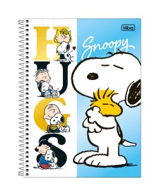 imagem principal do produto Caderno Espiral Capa Dura Universitário 1 Matéria Snoopy 80 Folhas