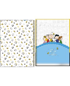 imagem de detalhe produto Caderno Espiral Capa Dura Universitário 1 Matéria Snoopy Core 80 Folhas