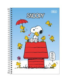 imagem principal do produto Caderno Espiral Capa Dura Universitário 1 Matéria Snoopy Fit 80 Folhas