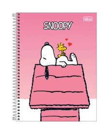 imagem principal do produto Caderno Espiral Capa Dura Universitário 1 Matéria Snoopy Fit 80 Folhas