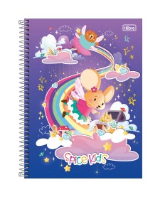 imagem principal do produto Caderno Espiral Capa Dura Universitário 1 Matéria Spice Kids Feminino 80 Folhas 