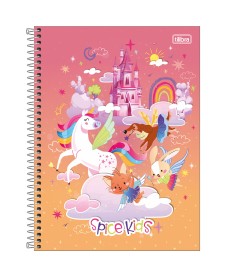 imagem principal do produto Caderno Espiral Capa Dura Universitário 1 Matéria Spice Kids Feminino 80 Folhas 