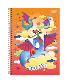 imagem principal do produto Caderno Espiral Capa Dura Universitário 1 Matéria Spice Kids Masculino 80 Folhas