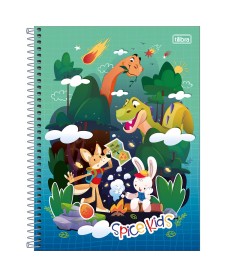 imagem principal do produto Caderno Espiral Capa Dura Universitário 1 Matéria Spice Kids Masculino 80 Folhas