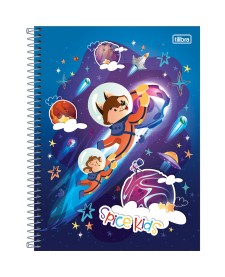 imagem principal do produto Caderno Espiral Capa Dura Universitário 1 Matéria Spice Kids Masculino 80 Folhas