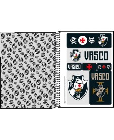 imagem de detalhe produto Caderno Espiral Capa Dura Universitário 1 Matéria Vasco 80 Folhas