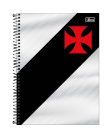 imagem principal do produto Caderno Espiral Capa Dura Universitário 1 Matéria Vasco 80 Folhas