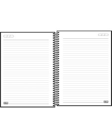 imagem de detalhe produto Caderno Espiral Capa Dura Universitário 1 Matéria Zip Preto 96 Folhas