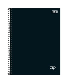 imagem principal do produto Caderno Espiral Capa Dura Universitário 1 Matéria Zip Preto 96 Folhas