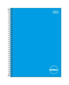 imagem principal do produto Caderno Espiral Capa Dura Universitário 1 Matéria Zoom+ Azul 96 Folhas