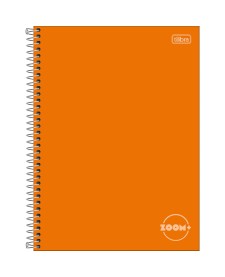 imagem principal do produto Caderno Espiral Capa Dura Universitário 1 Matéria Zoom+ Laranja 96 Folhas