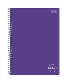imagem principal do produto Caderno Espiral Capa Dura Universitário 1 Matéria Zoom+ Roxo 96 Folhas