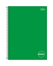 imagem principal do produto Caderno Espiral Capa Dura Universitário 1 Matéria Zoom+ Verde 96 Folhas