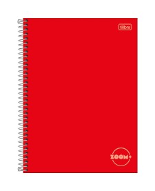 imagem principal do produto Caderno Espiral Capa Dura Universitário 1 Matéria Zoom+ Vermelho 96 Folhas
