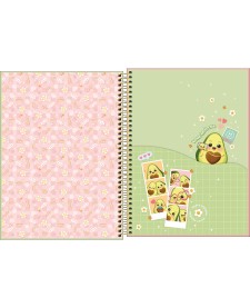 imagem de detalhe produto Caderno Espiral Capa Dura Universitário 10 Matérias Abacute 160 Folhas