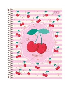 imagem principal do produto Caderno Espiral Capa Dura Universitário 10 Matérias Amarena 160 Folhas