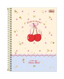 imagem principal do produto Caderno Espiral Capa Dura Universitário 10 Matérias Amarena 160 Folhas