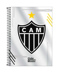 imagem principal do produto Caderno Espiral Capa Dura Universitário 10 Matérias Atlético Mineiro 160 Folhas