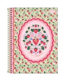 imagem principal do produto Caderno Espiral Capa Dura Universitário 10 Matérias Be Berry! 160 Folhas