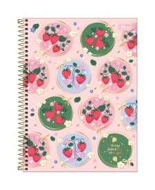 imagem principal do produto Caderno Espiral Capa Dura Universitário 10 Matérias Be Berry! 160 Folhas