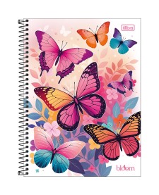 imagem principal do produto Caderno Espiral Capa Dura Universitário 10 Matérias Bloom 160 Folhas