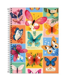 imagem principal do produto Caderno Espiral Capa Dura Universitário 10 Matérias Bloom 160 Folhas