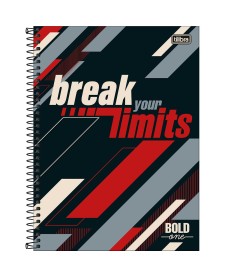 imagem principal do produto Caderno Espiral Capa Dura Universitário 10 Matérias Bold One Masculino 160 Folhas