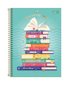 imagem principal do produto Caderno Espiral Capa Dura Universitário 10 Matérias Bookland 160 Folhas