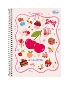 imagem principal do produto Caderno Espiral Capa Dura Universitário 10 Matérias Charme 160 Folhas
