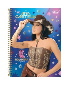 imagem principal do produto Caderno Espiral Capa Dura Universitário 10 Matérias Connect Ana Castela 160 Folhas
