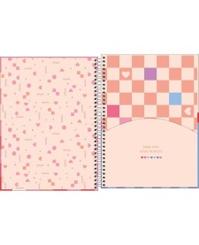 imagem de detalhe produto Caderno Espiral Capa Dura Universitário 10 Matérias Connect Melrose 160 Folhas