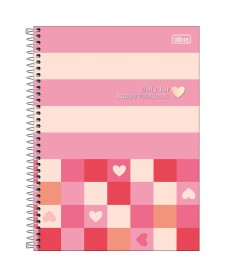 imagem principal do produto Caderno Espiral Capa Dura Universitário 10 Matérias Connect Melrose 160 Folhas