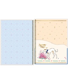 imagem de detalhe produto Caderno Espiral Capa Dura Universitário 10 Matérias Doggy 160 Folhas