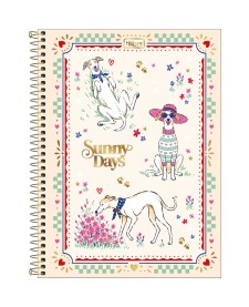 imagem principal do produto Caderno Espiral Capa Dura Universitário 10 Matérias Doggy 160 Folhas