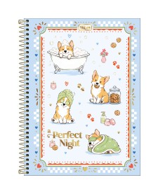 imagem principal do produto Caderno Espiral Capa Dura Universitário 10 Matérias Doggy 160 Folhas